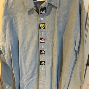 Looney Tunes Denim Shirt with Character Patches